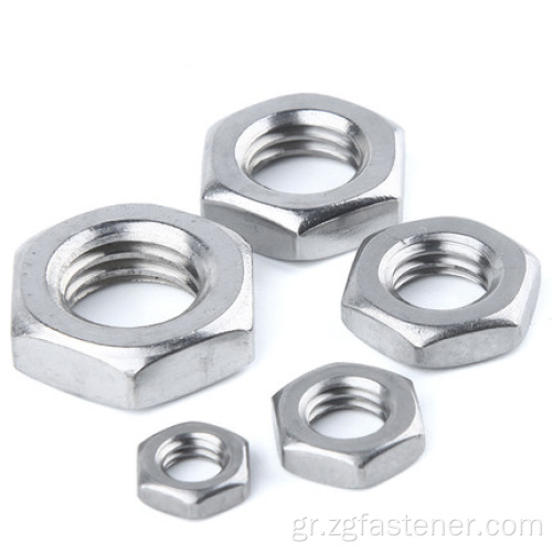 304 ανοξείδωτο χάλυβα Hexagon Thin Nuts DIN2510 M17 A2-70 M16 Nut